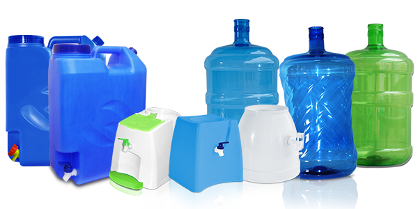 PET bottles manufactured in a range of sizes
