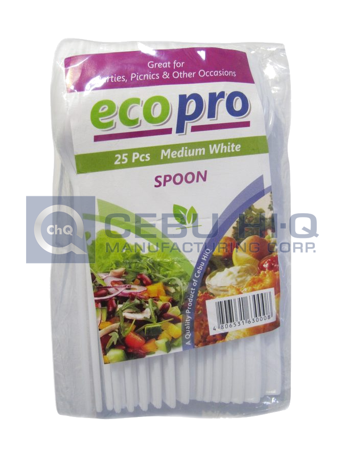 Spoon Medium White · 25 pcs