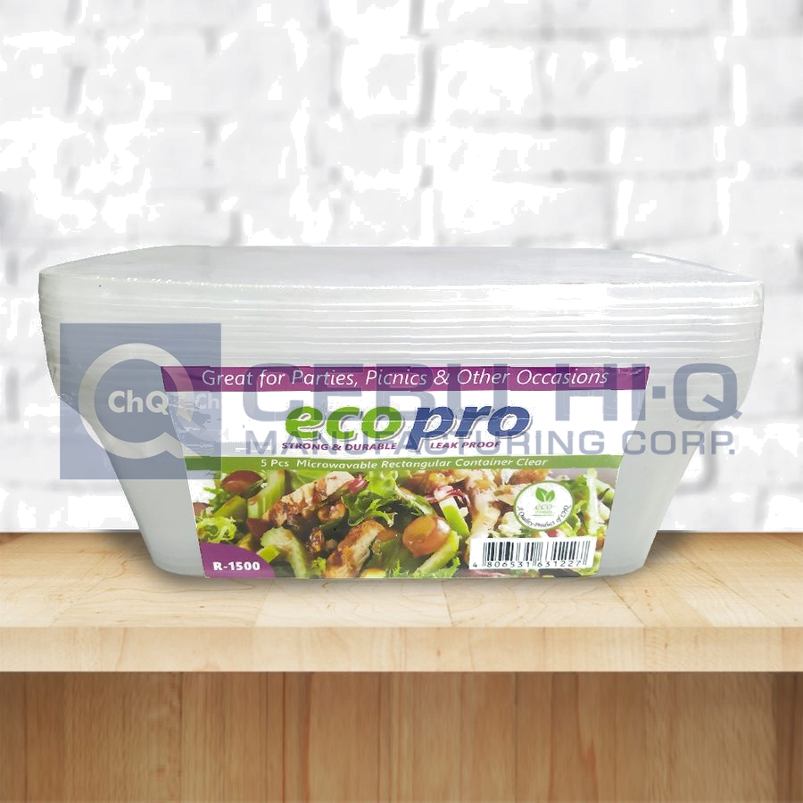 Plastic Container · White · R-1500 — Front view